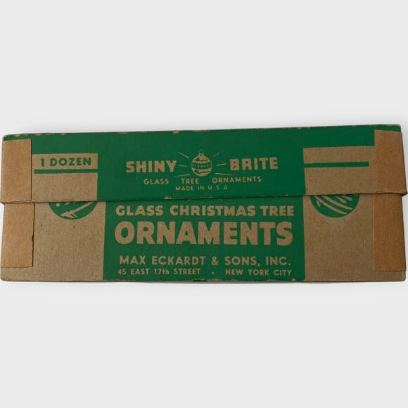 Vintage Shiny Brite Ornaments Red Green Uncle Sam Box Santa Christmas 1940s 12 - Picture 5 of 9